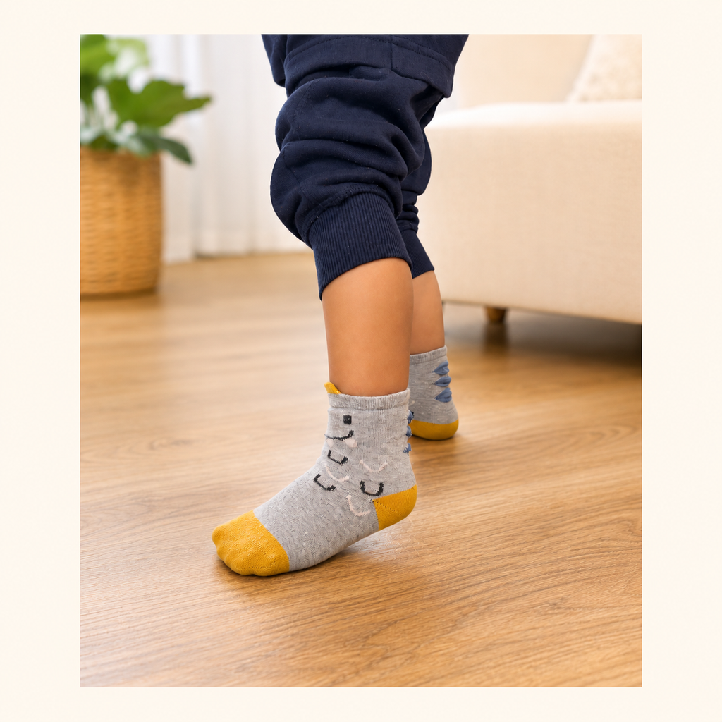 Ollaby Little Dino Crew Socks 5-Pack